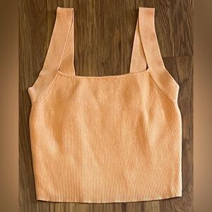 Zara ribbed knitted tank size small orange